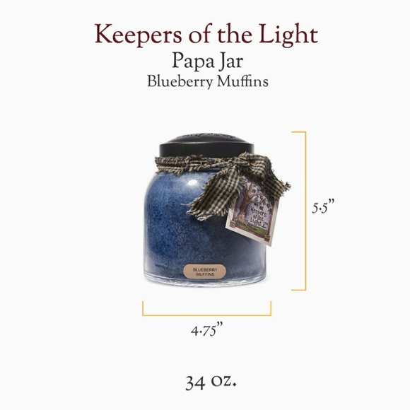 BLUEBERRY MUFFINS -A Cheerful Giver- Papa Jar Scented Candle, 34 oz - Picture 7 of 12
